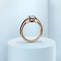 Couple Classic Tapered 1ct Rose Gold