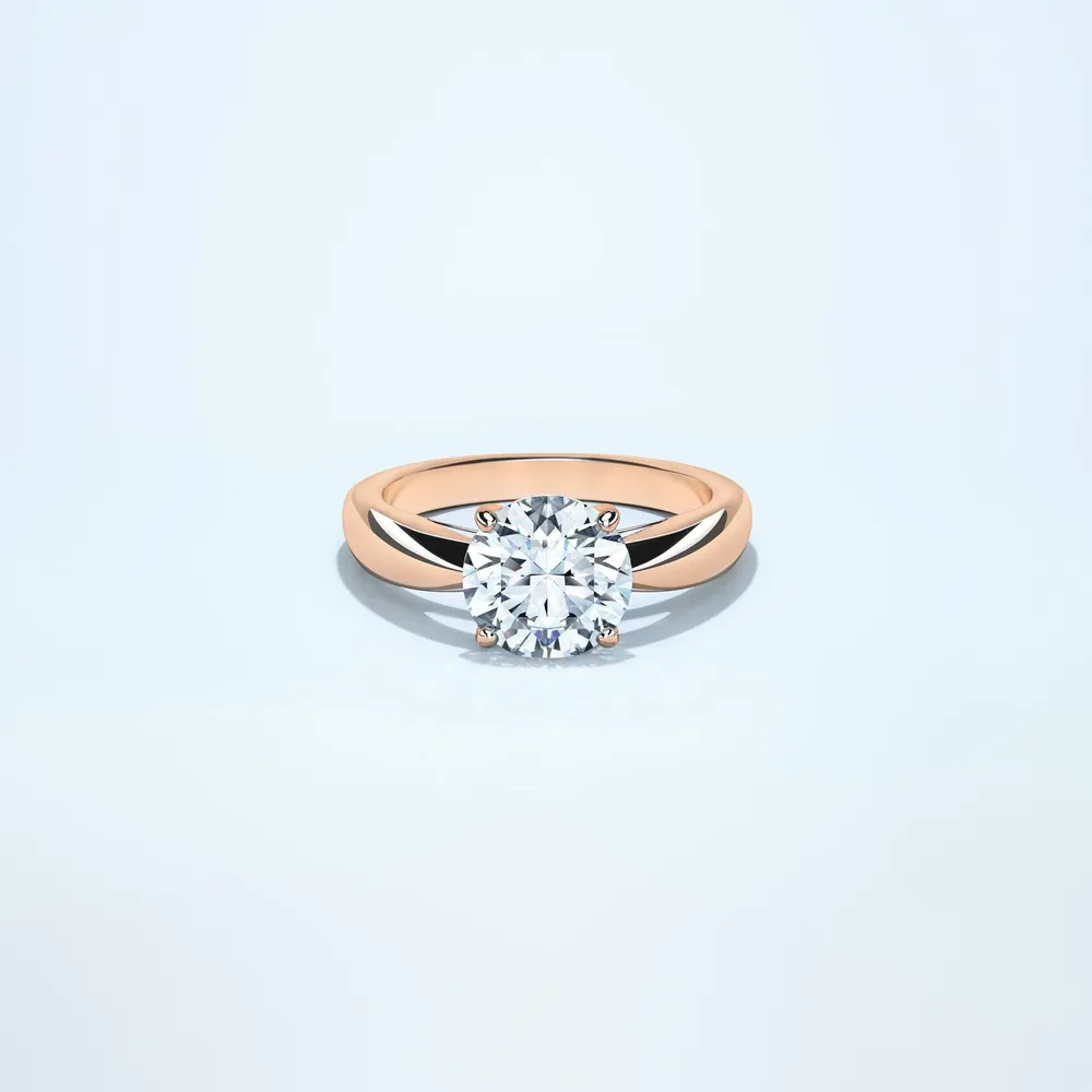Couple Classic Tapered 2ct Rose Gold