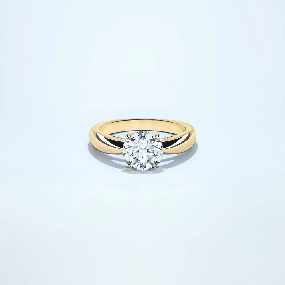 Couple Classic Tapered 1.5ct Yellow Gold