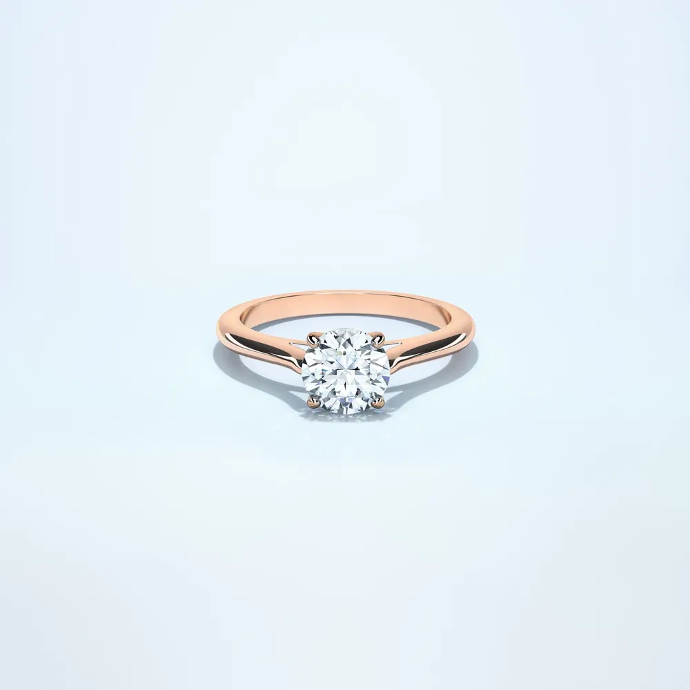 Couple Classic Thin 1ct Rose Gold