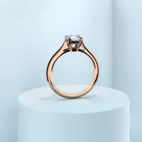 Couple Classic Thin 1ct Rose Gold