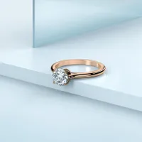 Couple Classic Thin 1ct Rose Gold