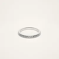 Women's Half Pavé 1.8mm White Gold