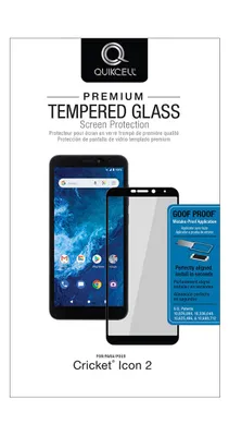 Quikcell Antimicrobial Tempered Glass for Cricket Icon 2
