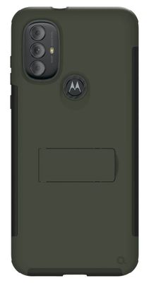 Quikcell Moto g Power 22 ADVOCATE Series Multilayer Kickstand for Case - Olive Green