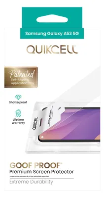 Quikcell Samsung A53 5G Goof Proof Tempered Glass Screen Protector - Clear