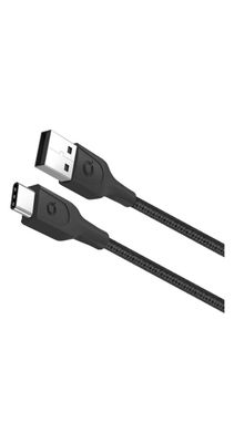 Quikcell CHARGE & SYNC CABLE USB-A to USB-C - 10 ft - Black