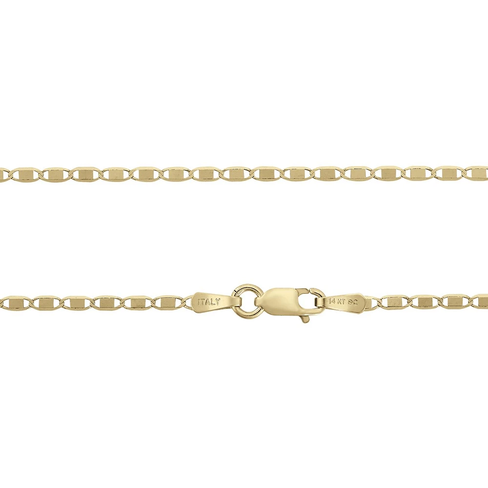 CADENA VALENTINO ORO 14K CM