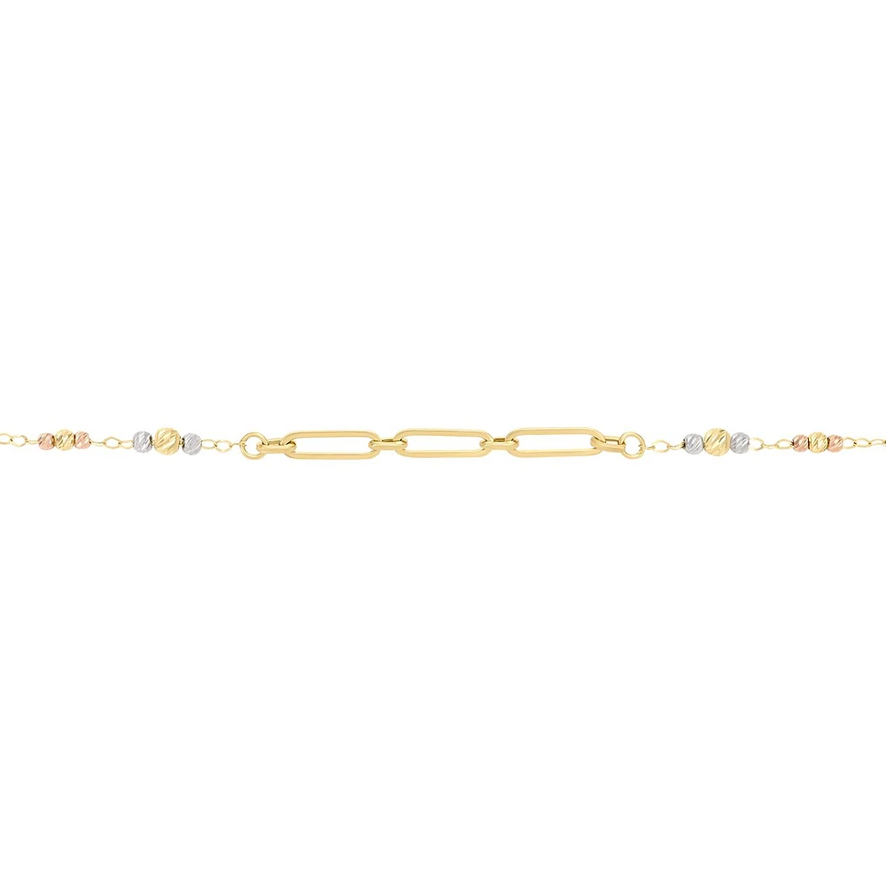 PULSERA ORO BLANCO Y AMARILLO 14K