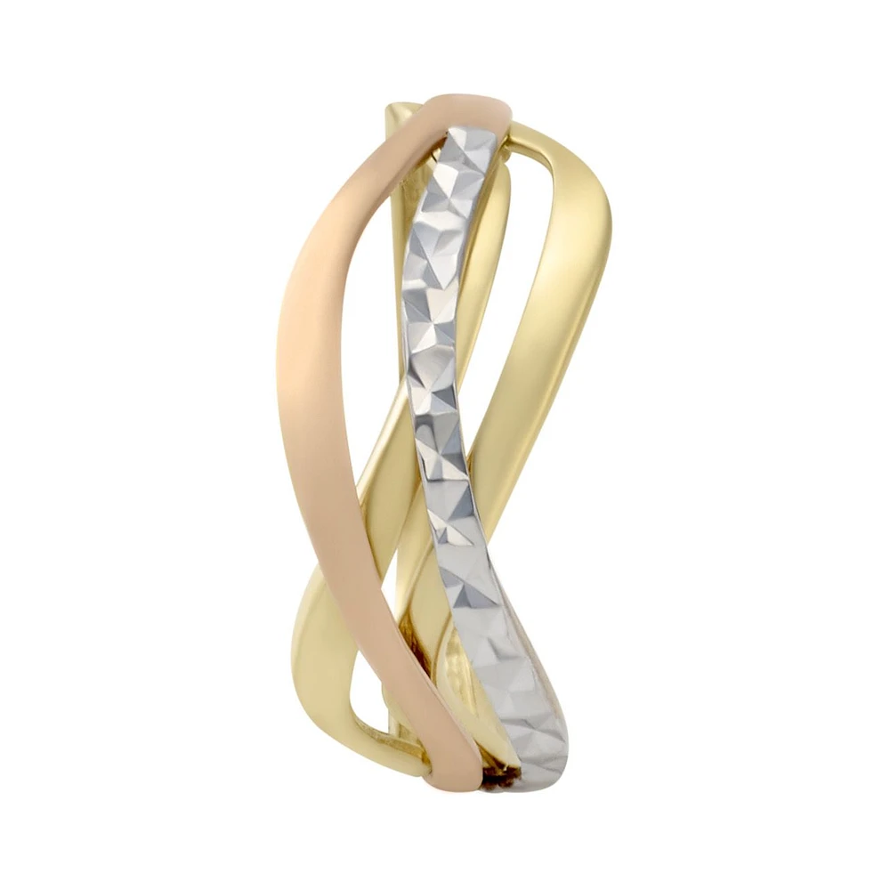 ANILLO ORO BLANCO, AMARILLO Y ROSA 14K