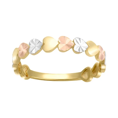 ANILLO CORAZONES ORO BLANCO