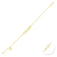 ESCLAVA NIÑO CON TREBOL ORO 14K 16CM