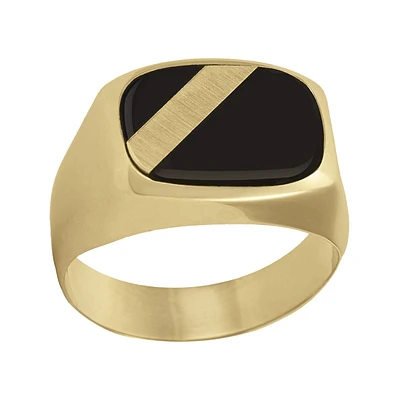 ANILLO HOMBRE ORO 14K ONIX