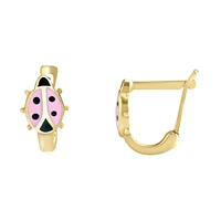 ARETES CATARINA ROSA ORO 14K