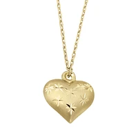 CADENA CON DIJE CORAZON ORO 14K