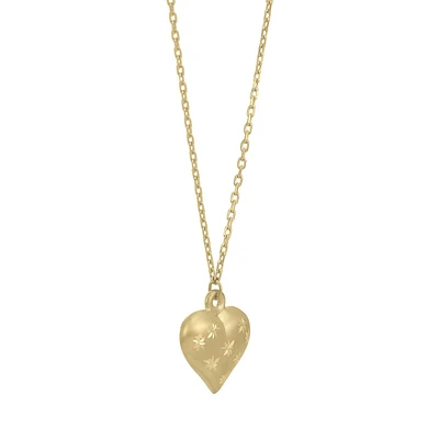 CADENA CON DIJE CORAZON ORO 14K