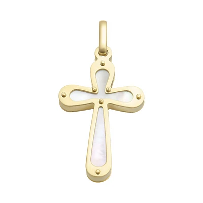 CRUZ MADRE PERLA ORO 14K