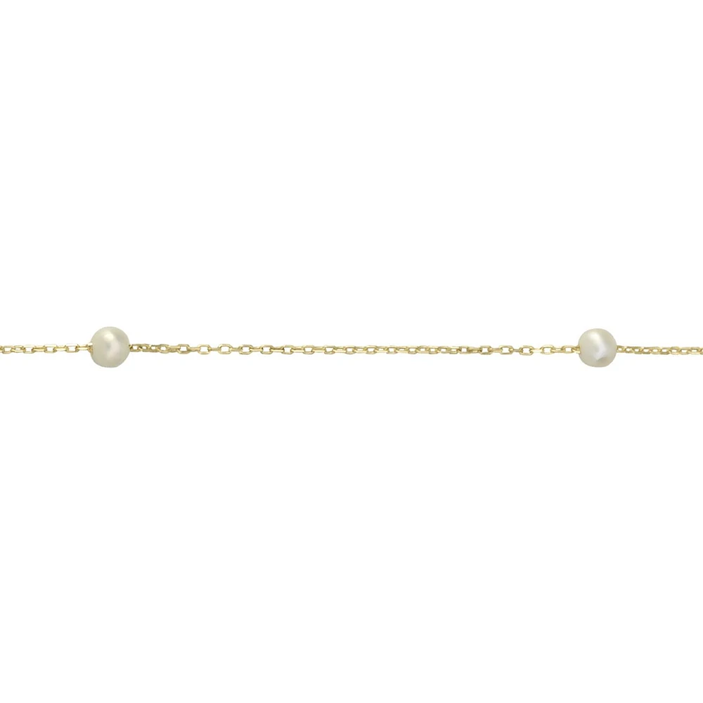 PULSERA DAMA CON PERLAS ORO 14K