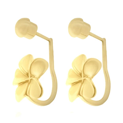 ARETES FLOR ORO 14K