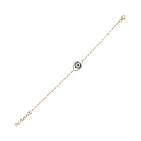 PULSERA ORO14K CON PUNTOS DE DIAMANTE Y PUNTOS DE ZAFIRO