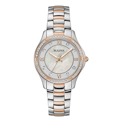 RELOJ BULOVA CRISTALES 98L304 PARA MUJER