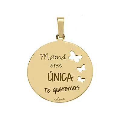 DIJE MAMÁ EN ORO AMARILLO  14K