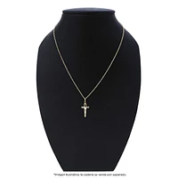 CRUZ CON CRISTO ORO AMARILLO Y BLANCO 14K