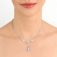 GARGANTILLA ORO BLANCO 14K CON DIAMANTE