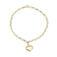 PULSERA DAMA CORAZON ORO ITALIANO