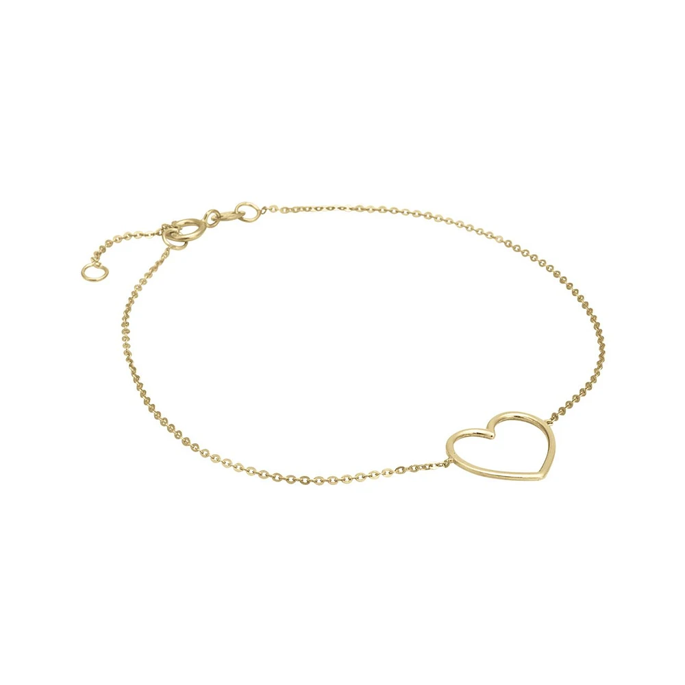 PULSERA DAMA CORAZON ORO 14K