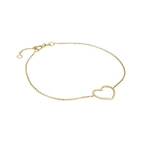 PULSERA DAMA CORAZON ORO 14K