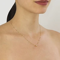 DIJE CORAZON CON CADENA ORO 14K