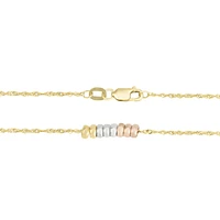 GARGANTILLA ORO AMARILLO BLANCO Y ROSA 14K