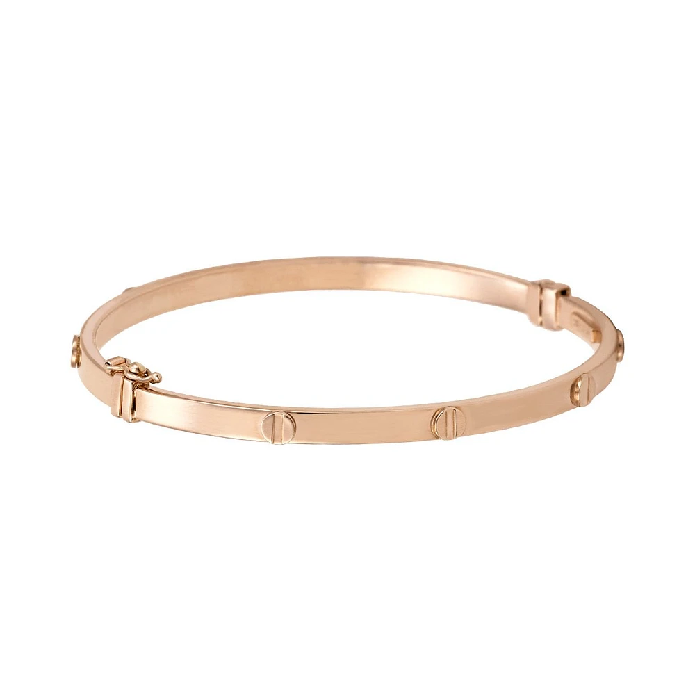 BRAZALETE DAMA TORNILLOS ORO ROSA 14K