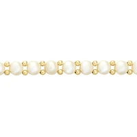 PULSERA DAMA DE PERLAS CON ORO 14K