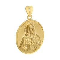 MEDALLA REDONDA SAGRADO CORAZON ORO 14K