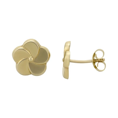 ARETES FLOR ORO 14K