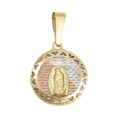 MEDALLA VIRGEN CUERPO COMPLETO ORO 14K