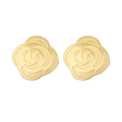 ARETES ROSA ORO 14K