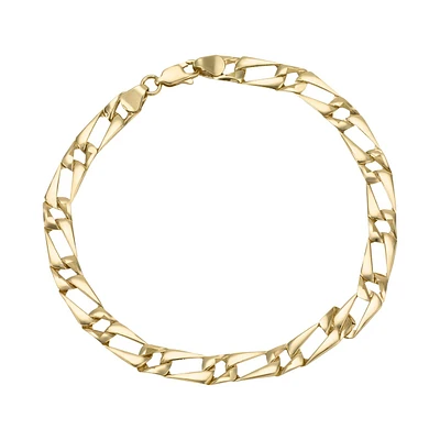 PULSERA TROQUELADA ORO 14K - 21 CM