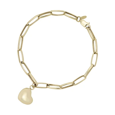 PULSERA CLIP CORAZON ORO 14K