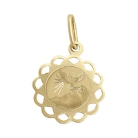 MEDALLA BAUTIZO REDONDA ORO 14K