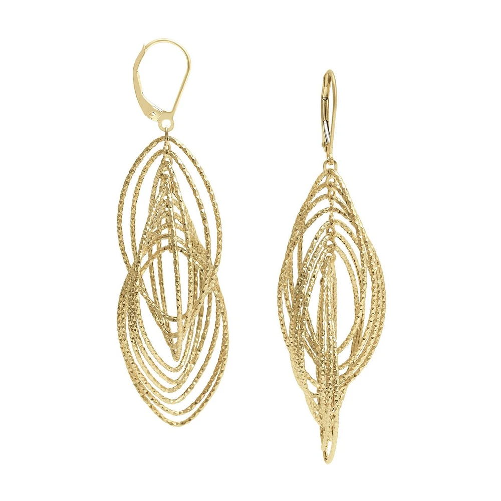 ARETES OVALADOS ORO 14K