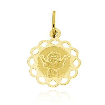 MEDALLA DIVINO NIÑO ORO 14K LASER