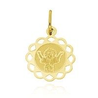 MEDALLA DIVINO NIÑO ORO 14K LASER