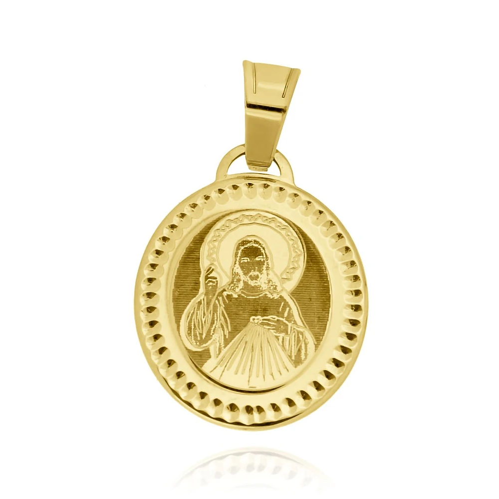 MEDALLA DIVINA MISERICORDIA ORO 14K