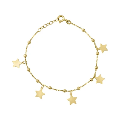 PULSERA ESTRELLAS ORO 14K