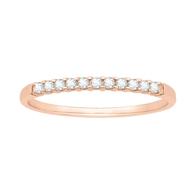 CHURUMBELA ORO ROSA 14K CON 11 PUNTOS DE DIAMANTE