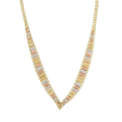 GARGANTILLA ORO ROSA BLANCO Y AMARILLO 14K