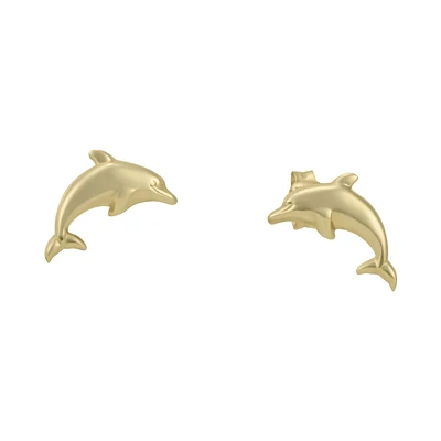 ARETES DELFIN ORO 14K